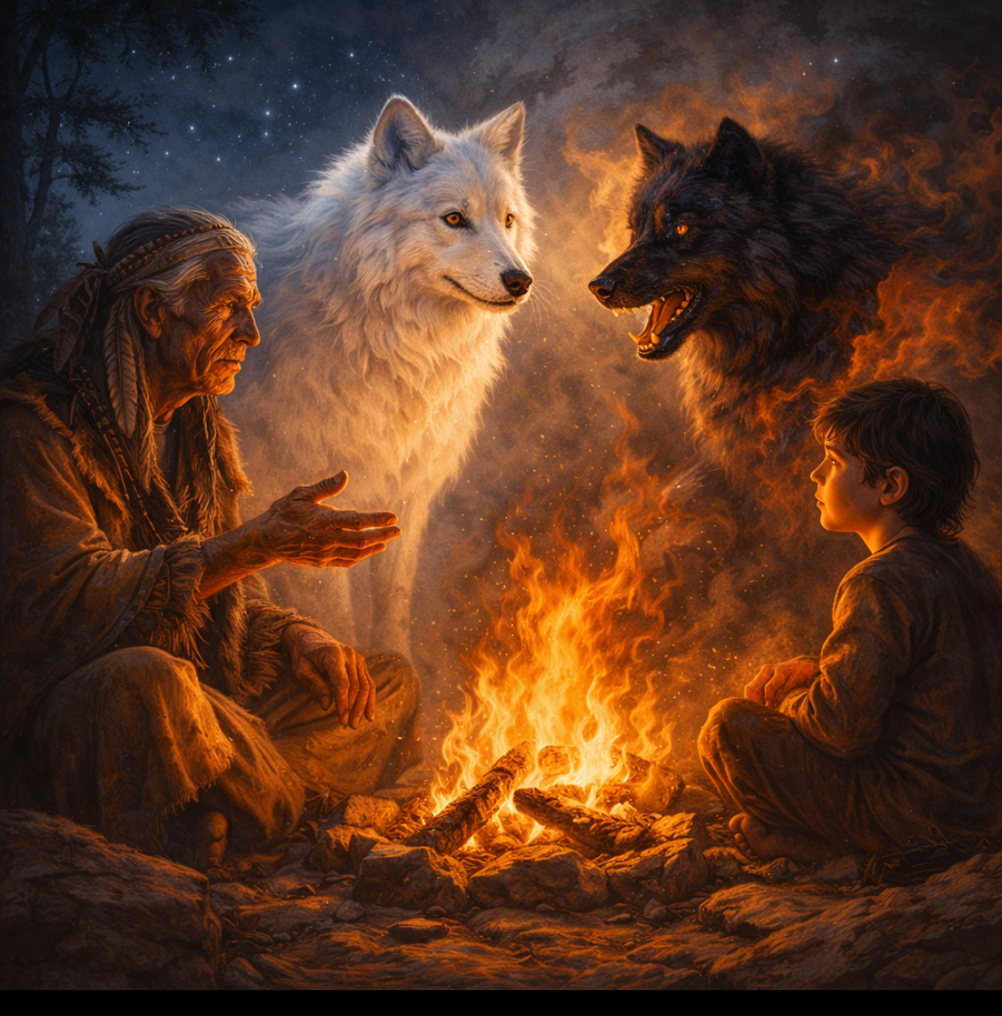 الذئبان الذي داخلك