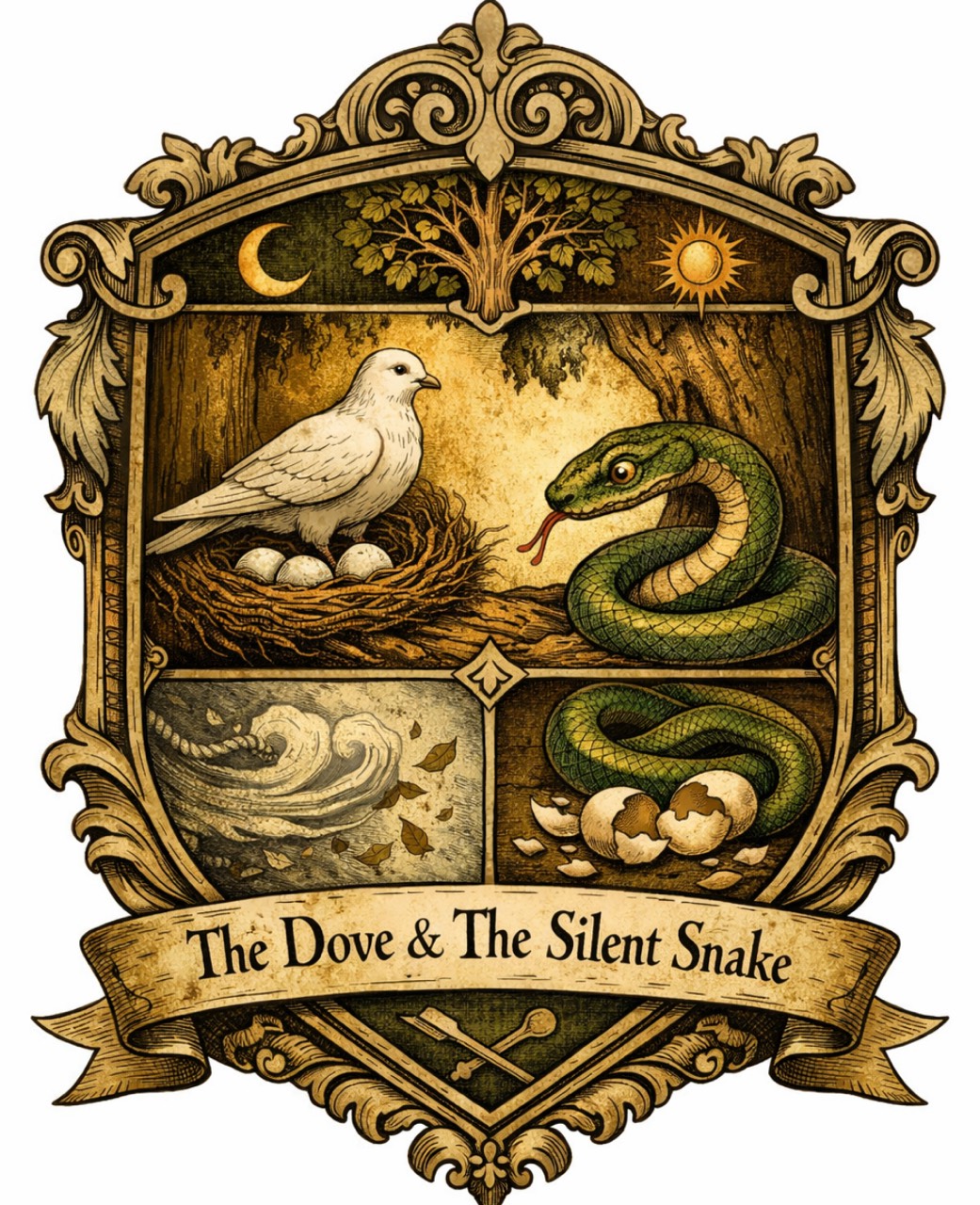 الحمامة والثعبان الصامت