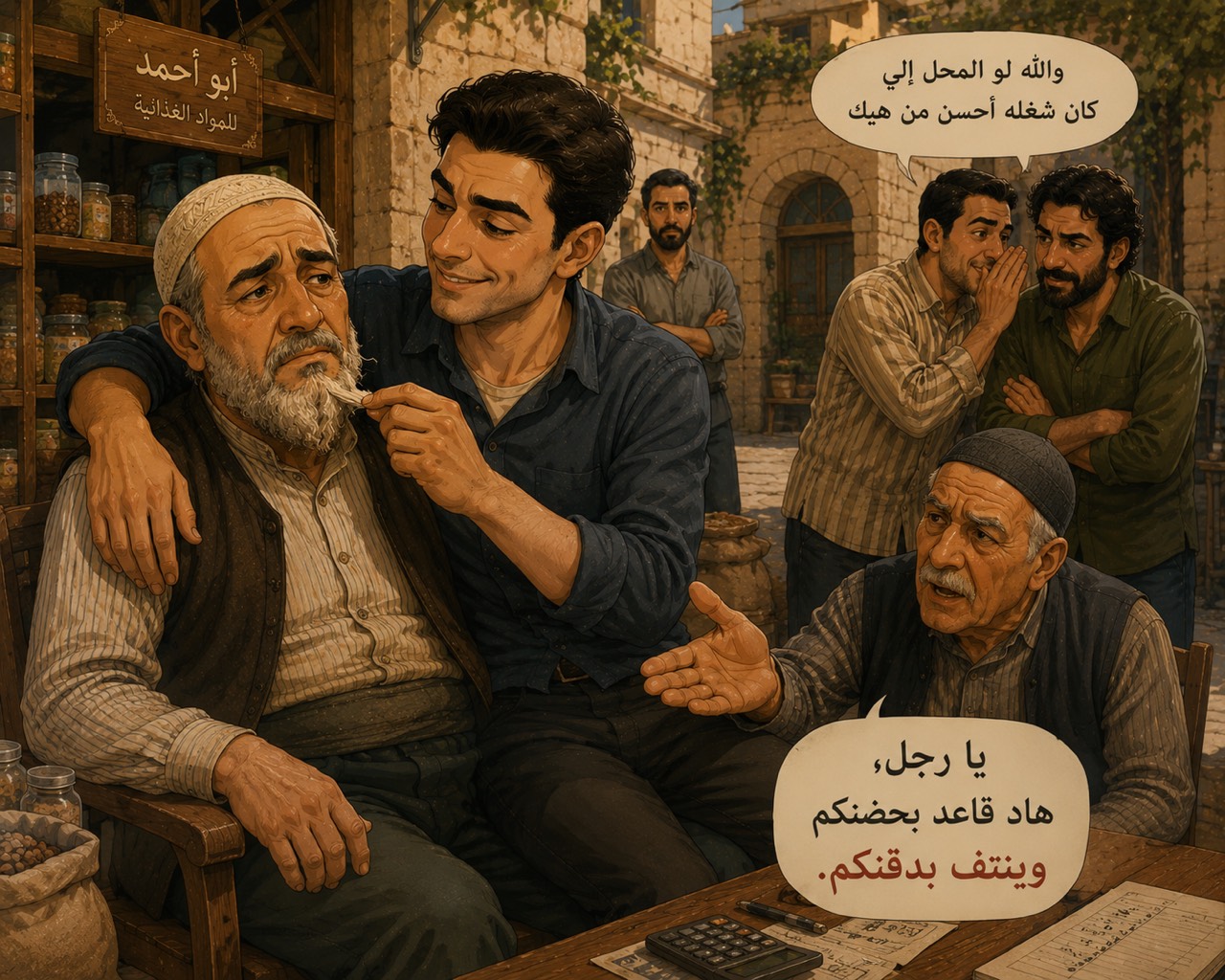 قاعد بحضنّا وبينتف بدقنّا - قصة عربية