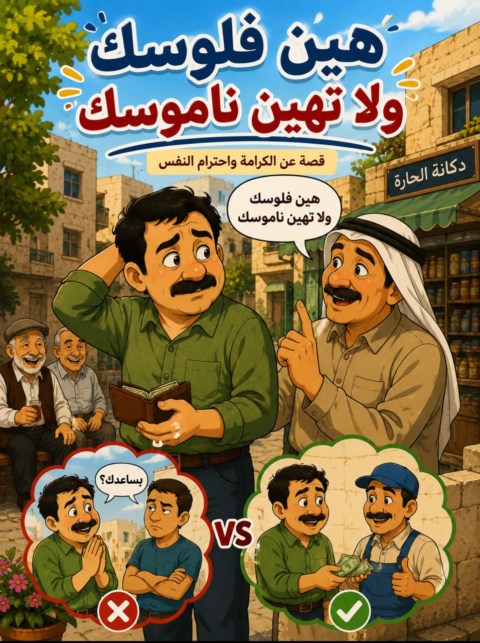 هين فلوسك ولا تهين ناموسك /اللهجة الفلسطينية الأردنية