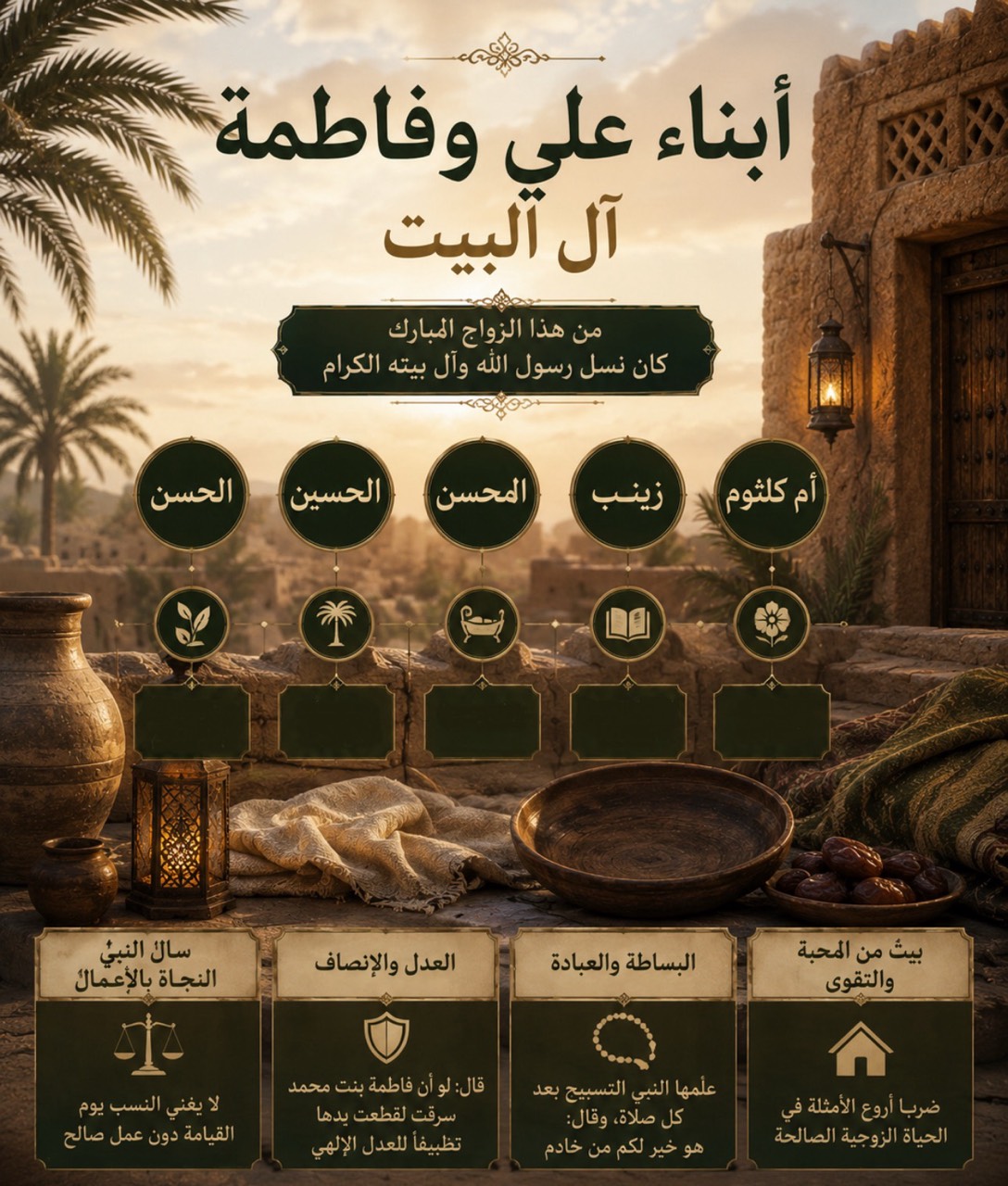 ‎ابناء علي وفاطمة آل البيت - قصة عربية