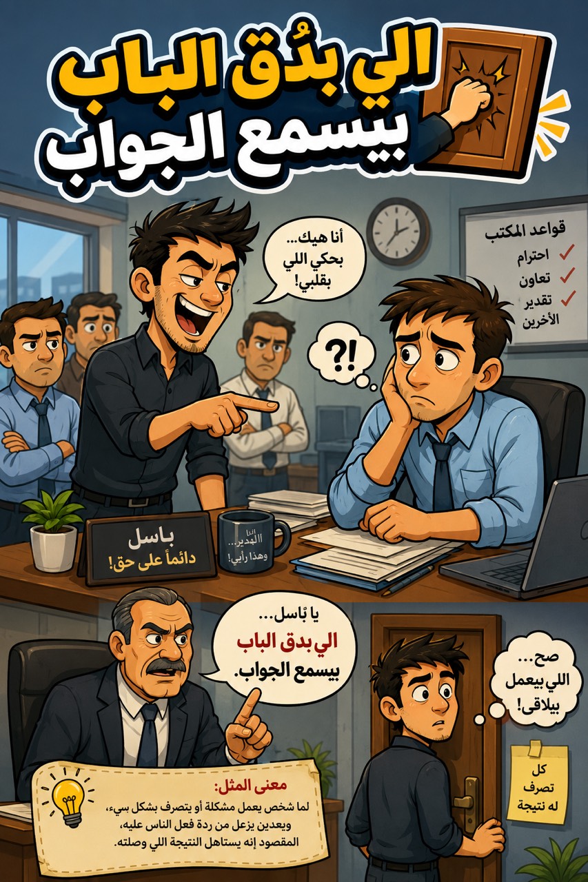 الي بِدُق الباب،،بيسمع الجواب / اللهجة الفلسطينية الأردنية - قصة عربية